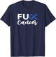 Cursive Fuck Colon Cancer Blue Ribbon Cancer Awareness T-Shirt - T-Shirt | Navy