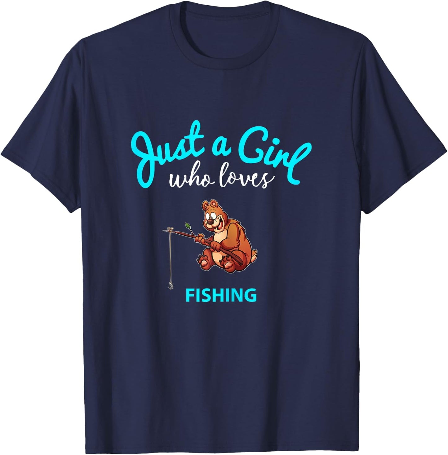 Fishing Jersey for Girls | Children's Fishing T-Shirt - T-Shirt | Navy
