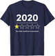 2020 Very Bad Would Not Recommend Funny Men Women Kids T-Shirt - T-Shirt | Navy