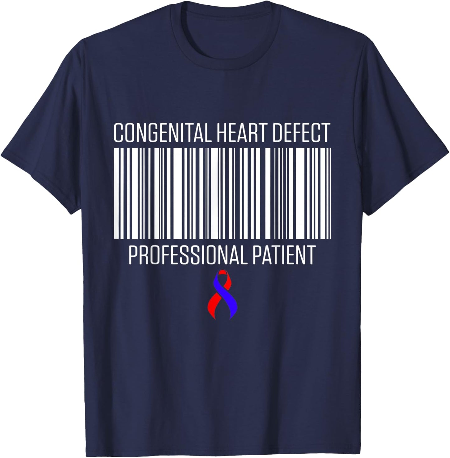 Congenital Heart Disease Defect Survivor Patient CHD Warrior T-Shirt - T-Shirt | Navy