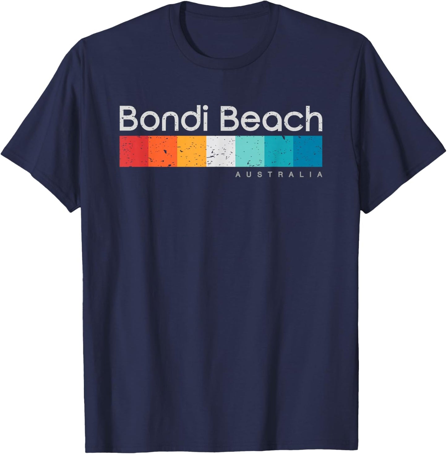 Bondi Beach Australia Retro Design T-Shirt - T-Shirt | Navy