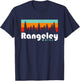 Rangeley Maine Camping Rangeley Lake State Park Trees Retro T-Shirt - T-Shirt | Navy