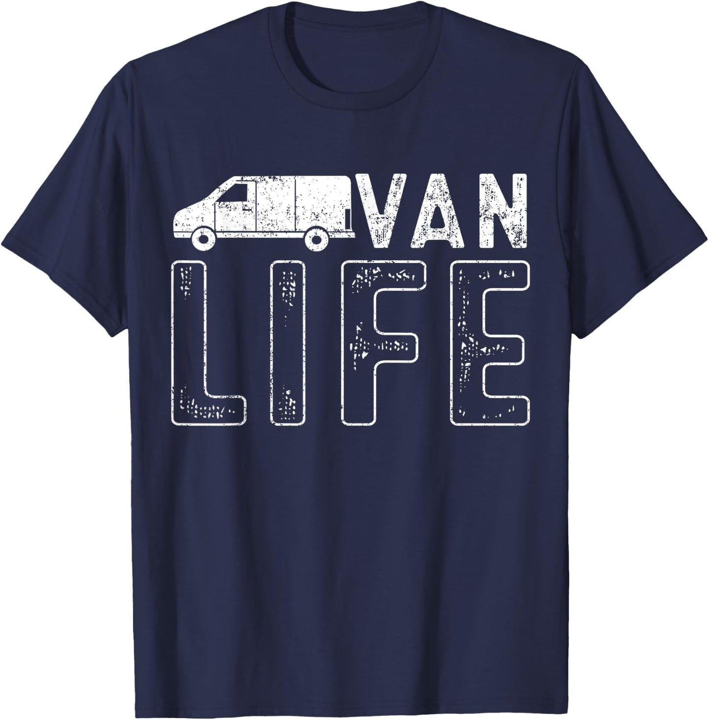 Vanning Vanlife Van Life T-Shirt - T-Shirt | Navy