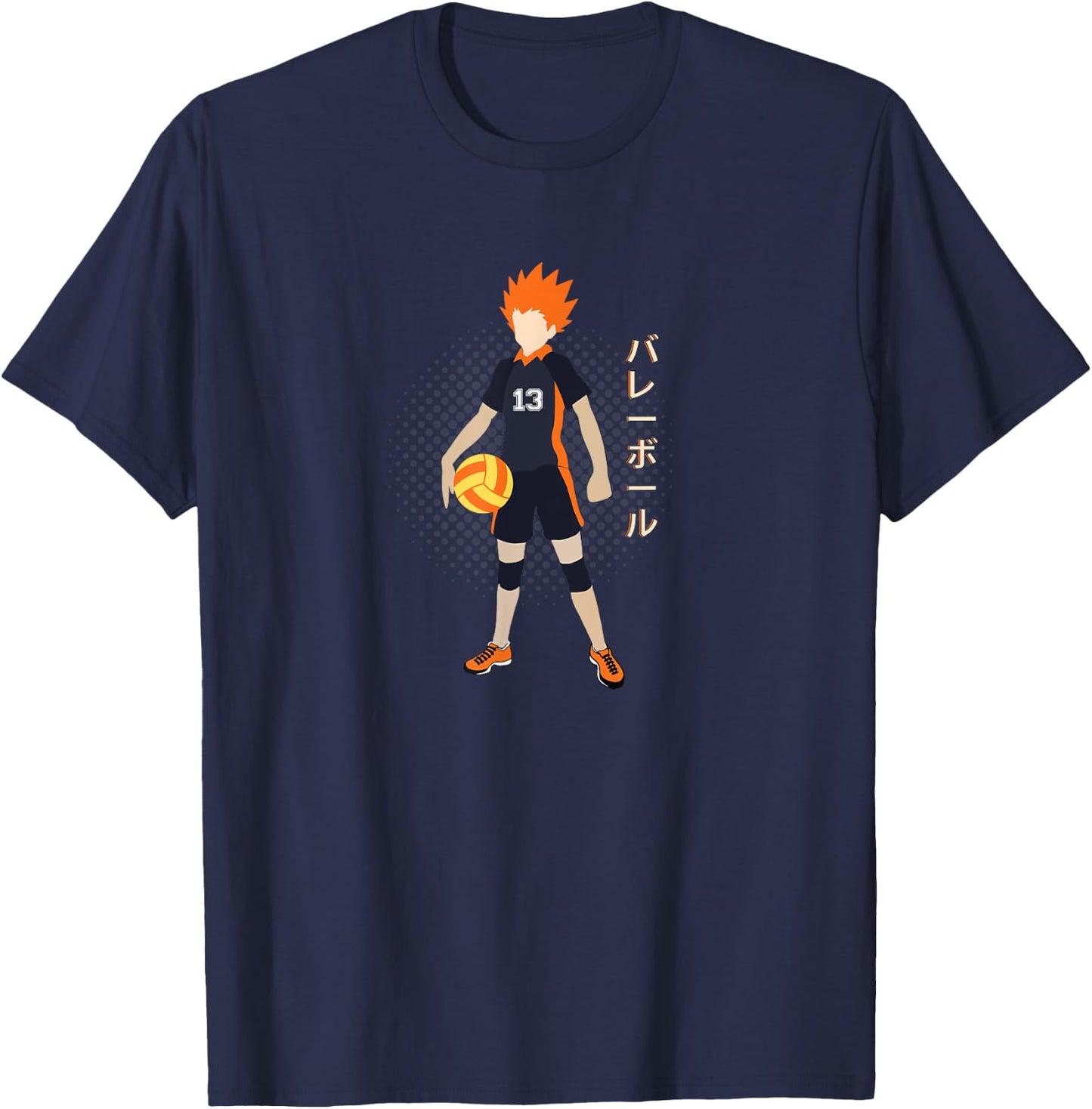 Anime merch Japanese Number 13 Anime Volleyball T-Shirt - T-Shirt | Navy
