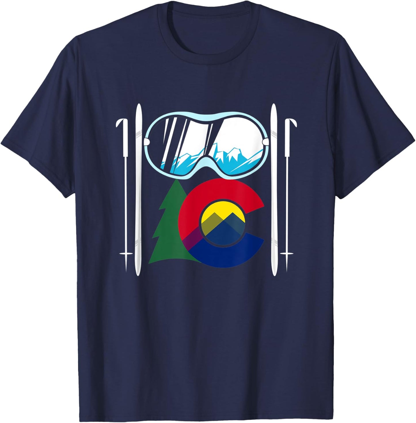 Funny XC Skiing Cross-Country Ski Gift T-Shirt - T-Shirt | Navy