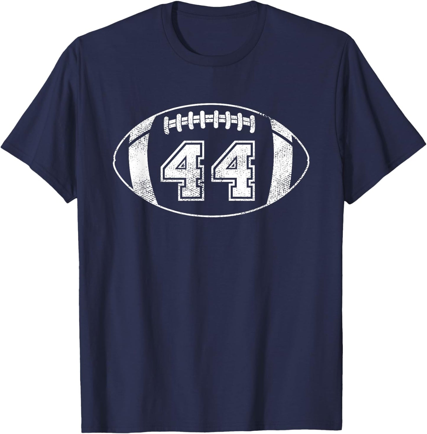 Football Player #44 Football Mom Dad Jersey 44 Varsity Team T-Shirt - T-Shirt | Navy