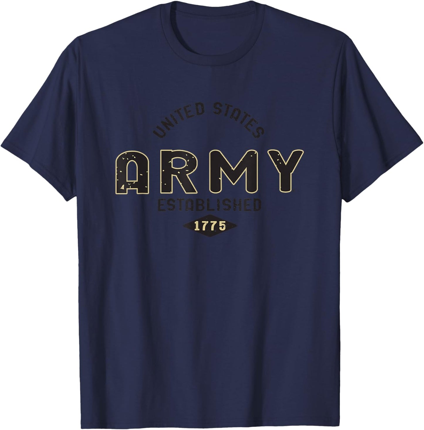 United States Army Military Green Arched Officially Licensed T-Shirt - T-Shirt | Navy