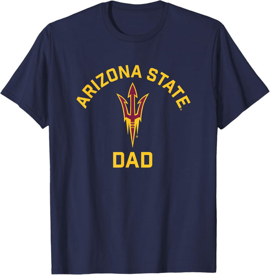 Arizona State University Sun Devils Arched Dad T-Shirt - T-Shirt | Navy