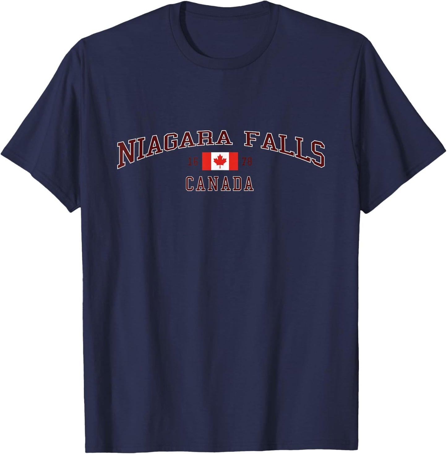 Niagara Falls Canada Flag T-Shirt - T-Shirt | Navy