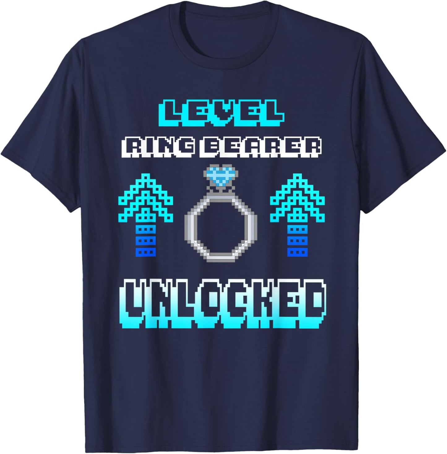 Level Ring Wedding Bearer Unlocked Boys Security Kids Gift T-Shirt - T-Shirt | Navy