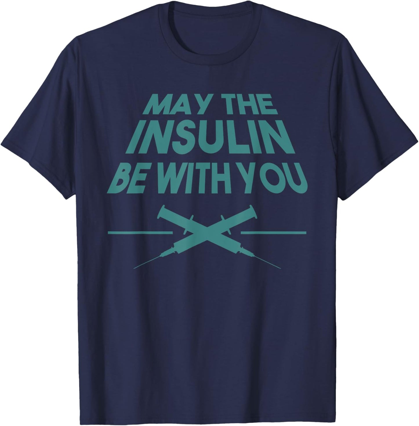 Funny Type 1 Diabetes Gift Diabetic Men Women Kids Children T-Shirt - T-Shirt | Navy