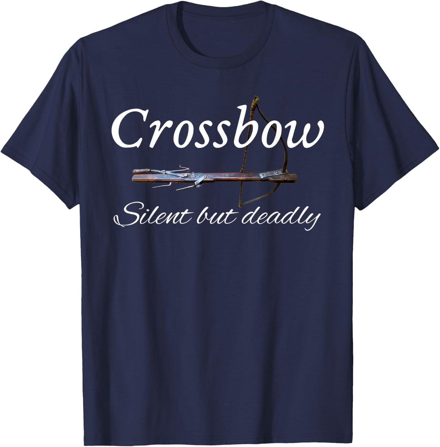Crossbow Vintage Image Silent but Deadly T-Shirt - T-Shirt | Navy