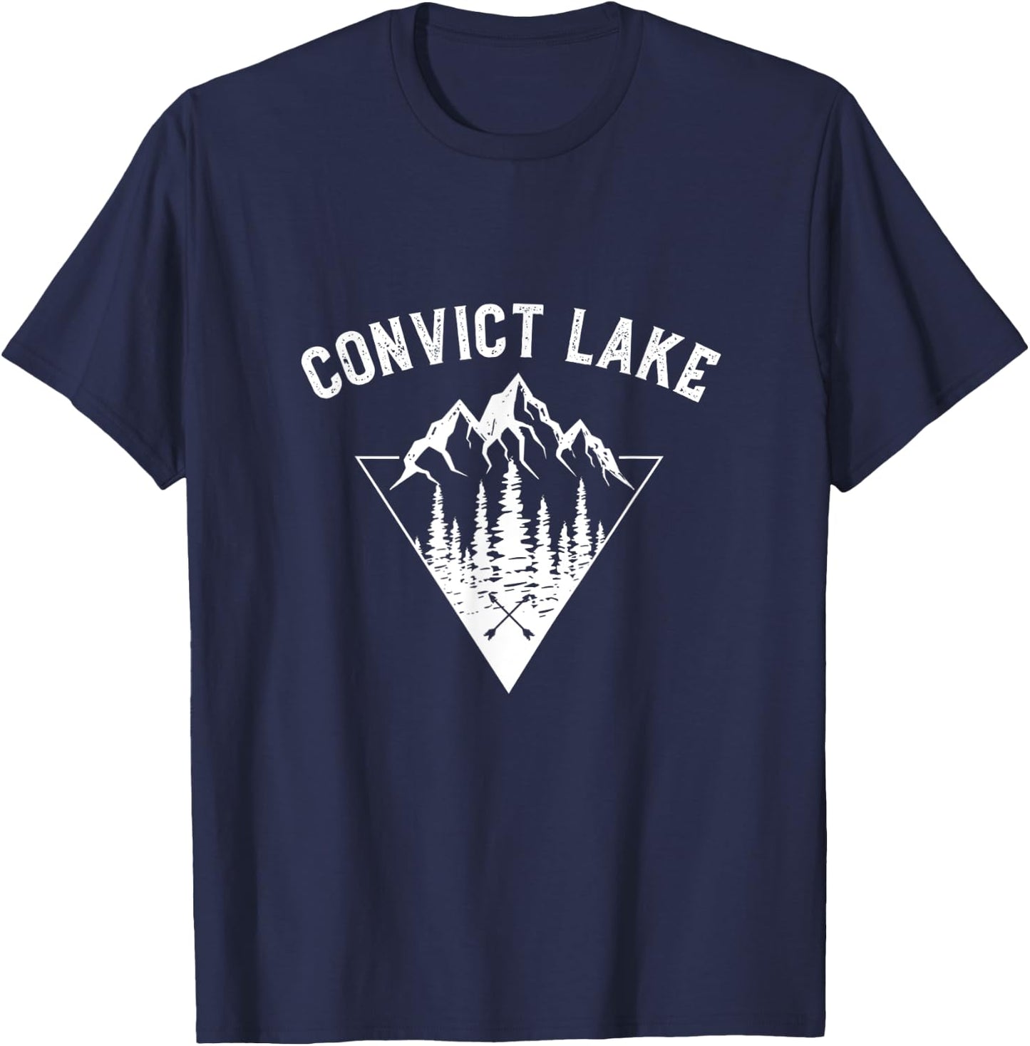 Convict Lake CA California Travel Fishing Camping Souvenir T-Shirt - T-Shirt | Navy
