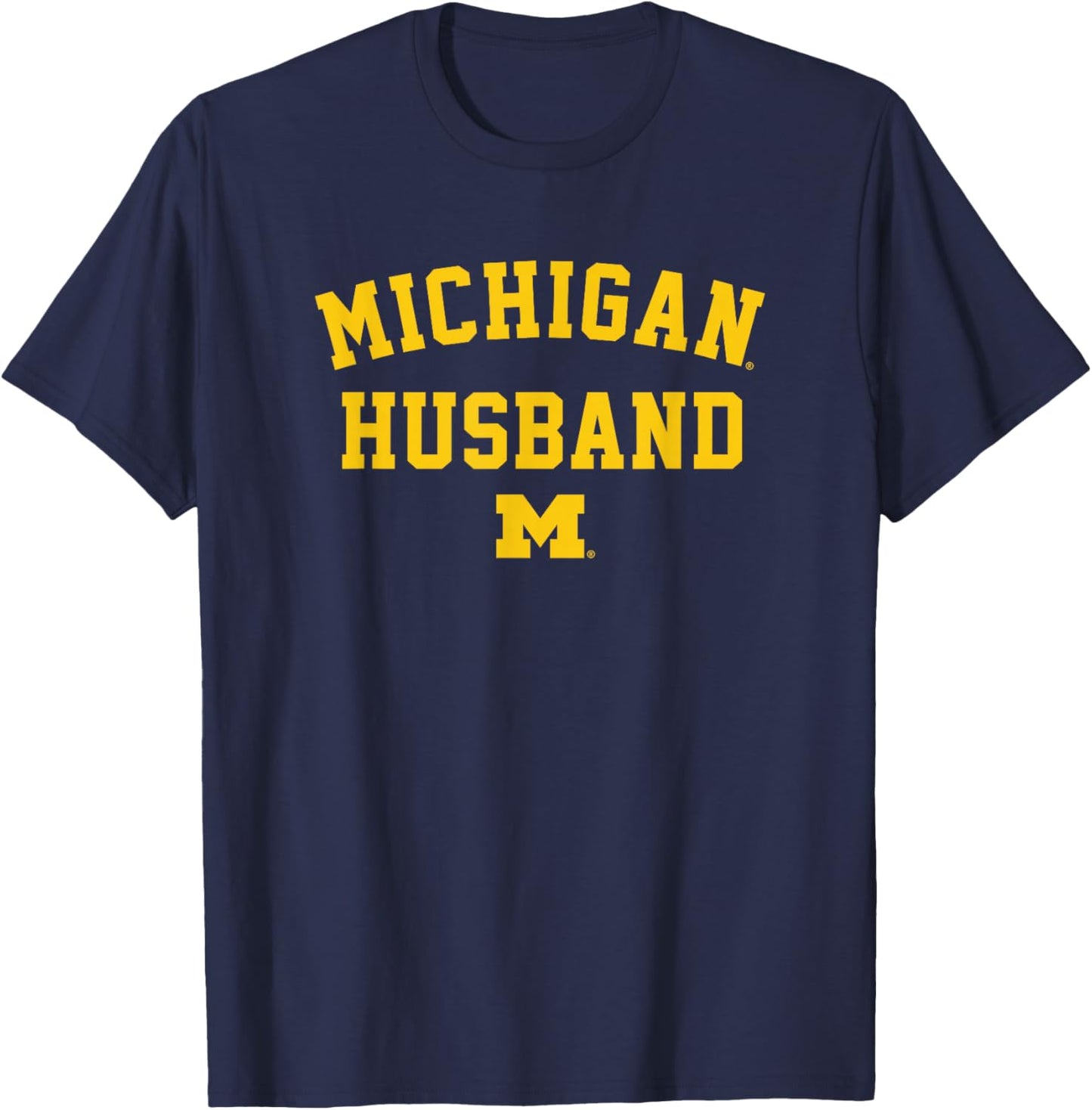 University of Michigan Wolverines U of M Michigan Husband T-Shirt - T-Shirt | Navy