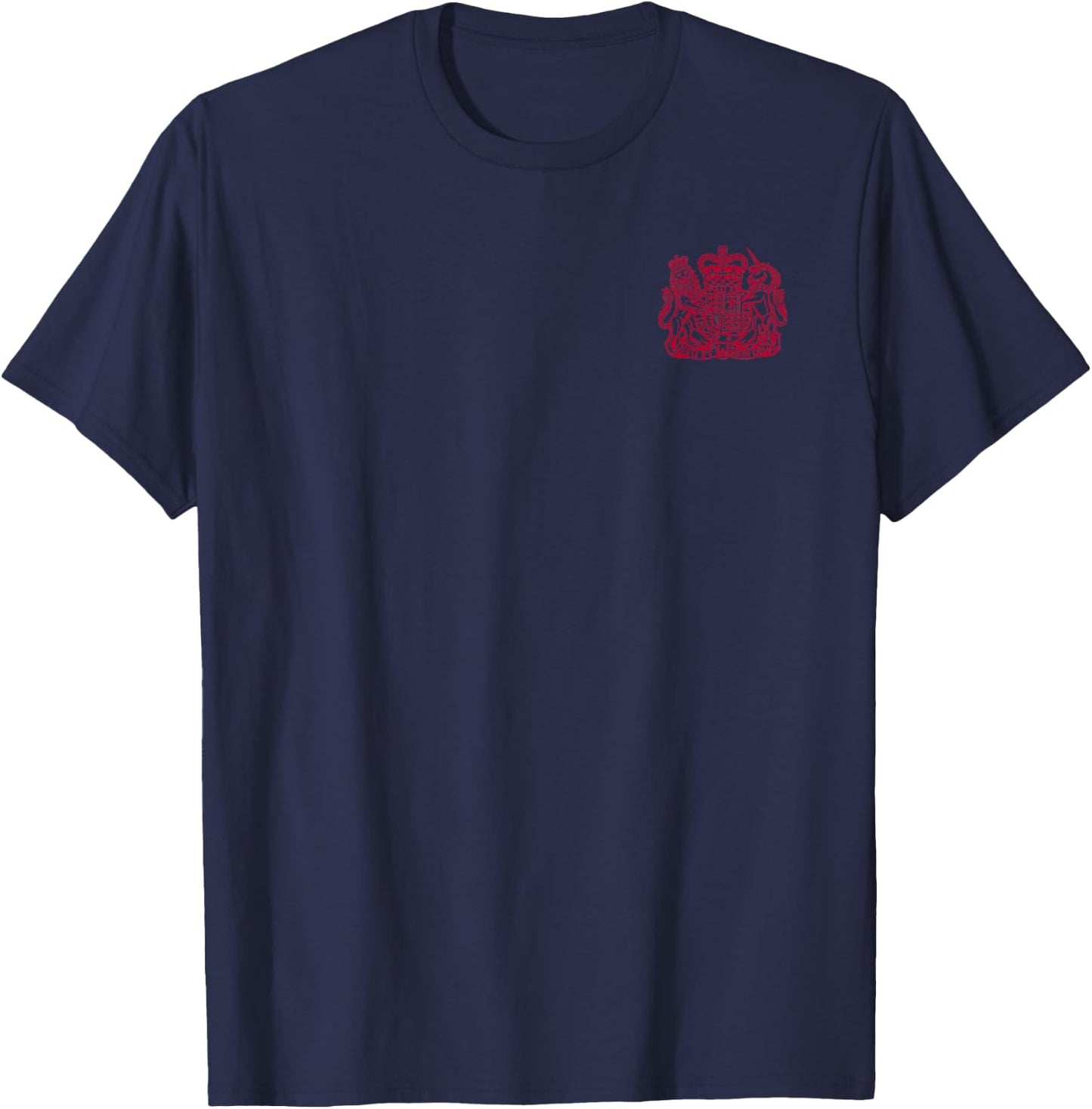 United Kingdom Uk Coat of Arms Lion and Unicorn Symbol T-Shirt - T-Shirt | Navy