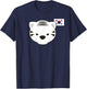 White Siberian Tiger South Korean Flag T-Shirt - T-Shirt | Navy