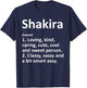 SHAKIRA Definition Personalized Name Funny Birthday Gift T-Shirt - T-Shirt | Navy