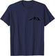 Mountains & Sea Hiking Surfer Climbing Hiker Nature Outdoor T-Shirt - T-Shirt | Navy