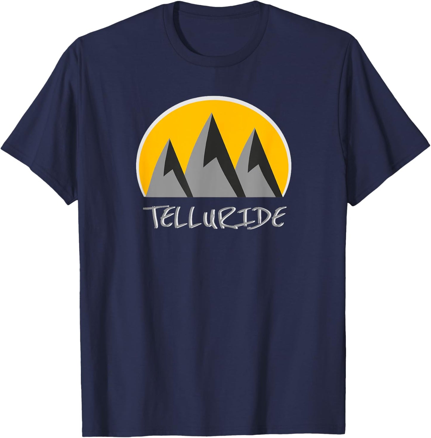 Telluride, Colorado Snow Ski & Outdoor Paradise. Telluride T-Shirt - T-Shirt | Navy