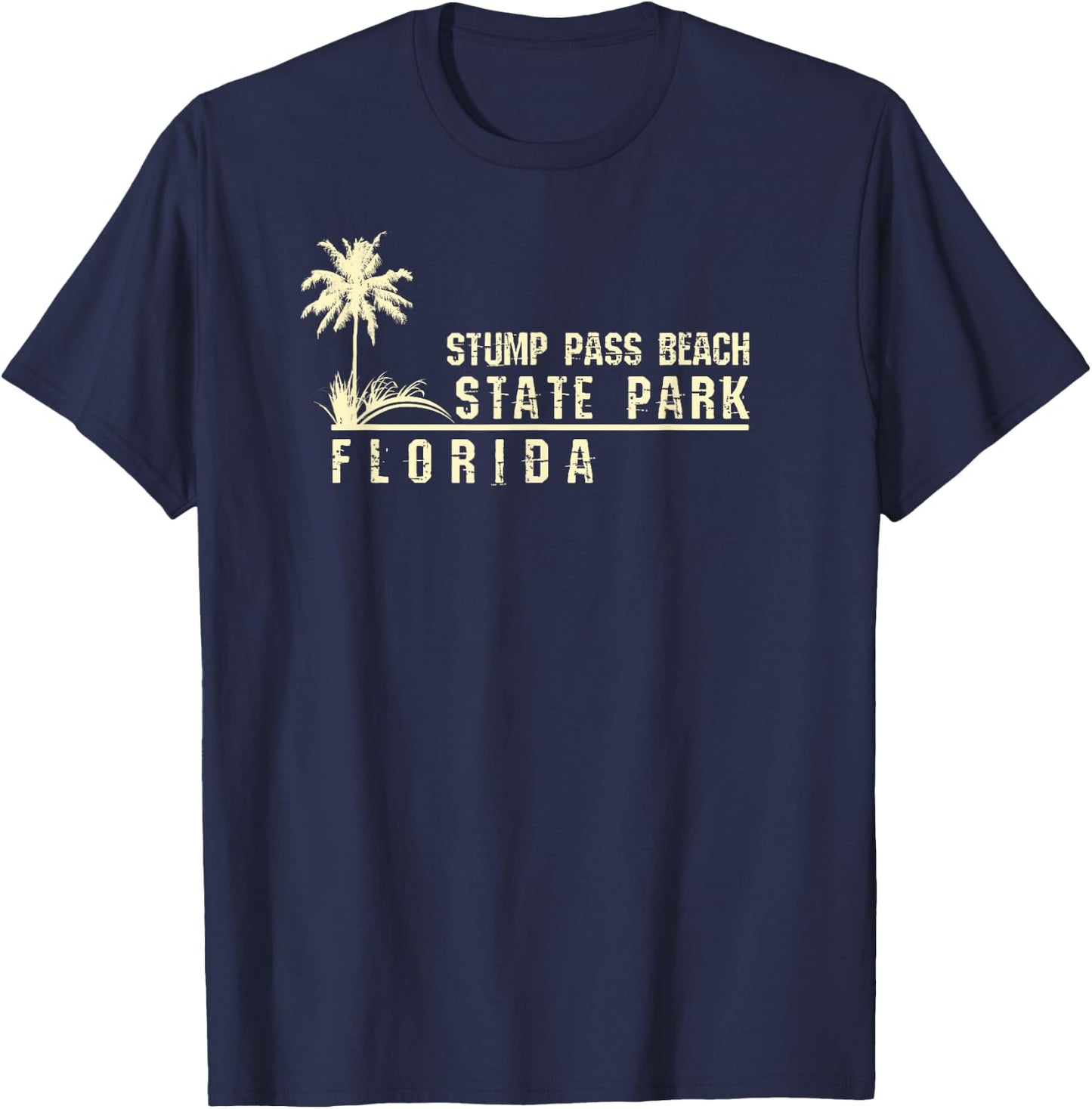 Florida Souvenir Gift Stump Pass Beach State Park T-Shirt - T-Shirt | Navy