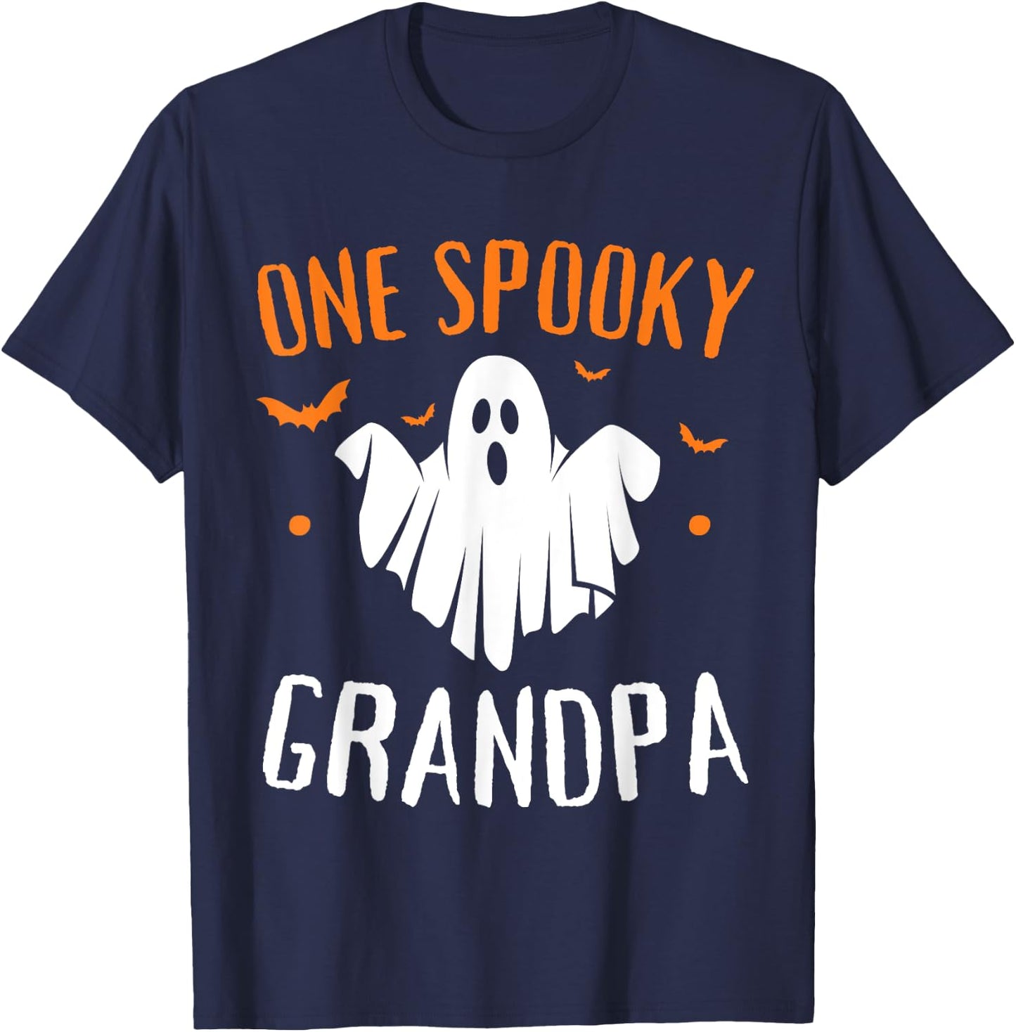 One Spooky Grandpa Shirt Funny Halloween Matching Family T-Shirt - T-Shirt | Navy