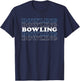 Bowling Gift Husband Or Dad - Retro Bowling Text T-Shirt - T-Shirt | Navy