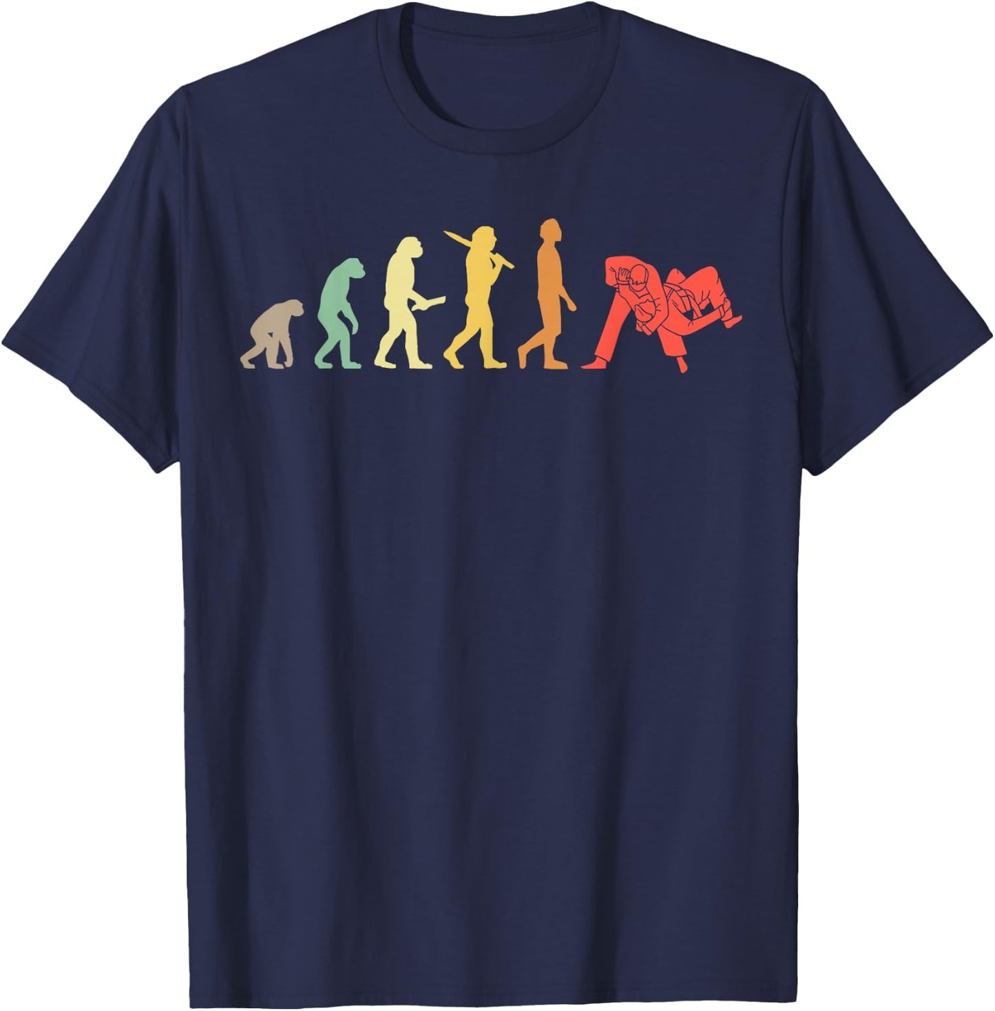 Retro Judo Evolution Gift Judokas T-Shirt - T-Shirt | Navy