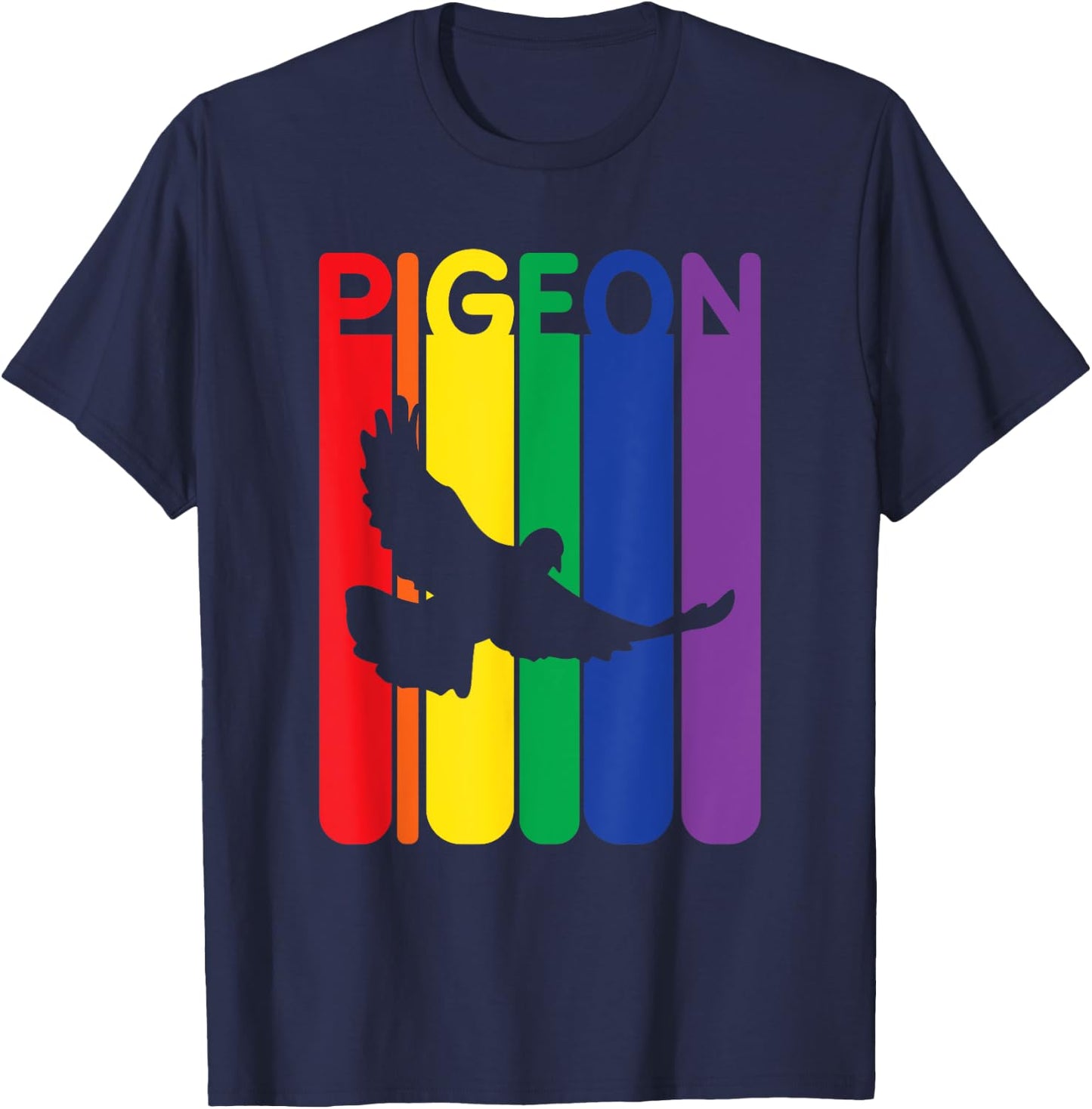 Pigeon Enthusiast Colorful Bird Lover Gift T-Shirt - T-Shirt | Navy