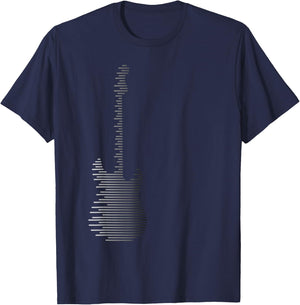 Guitar Women Musician Guitarist Music Gift T-Shirt - T-Shirt | Navy