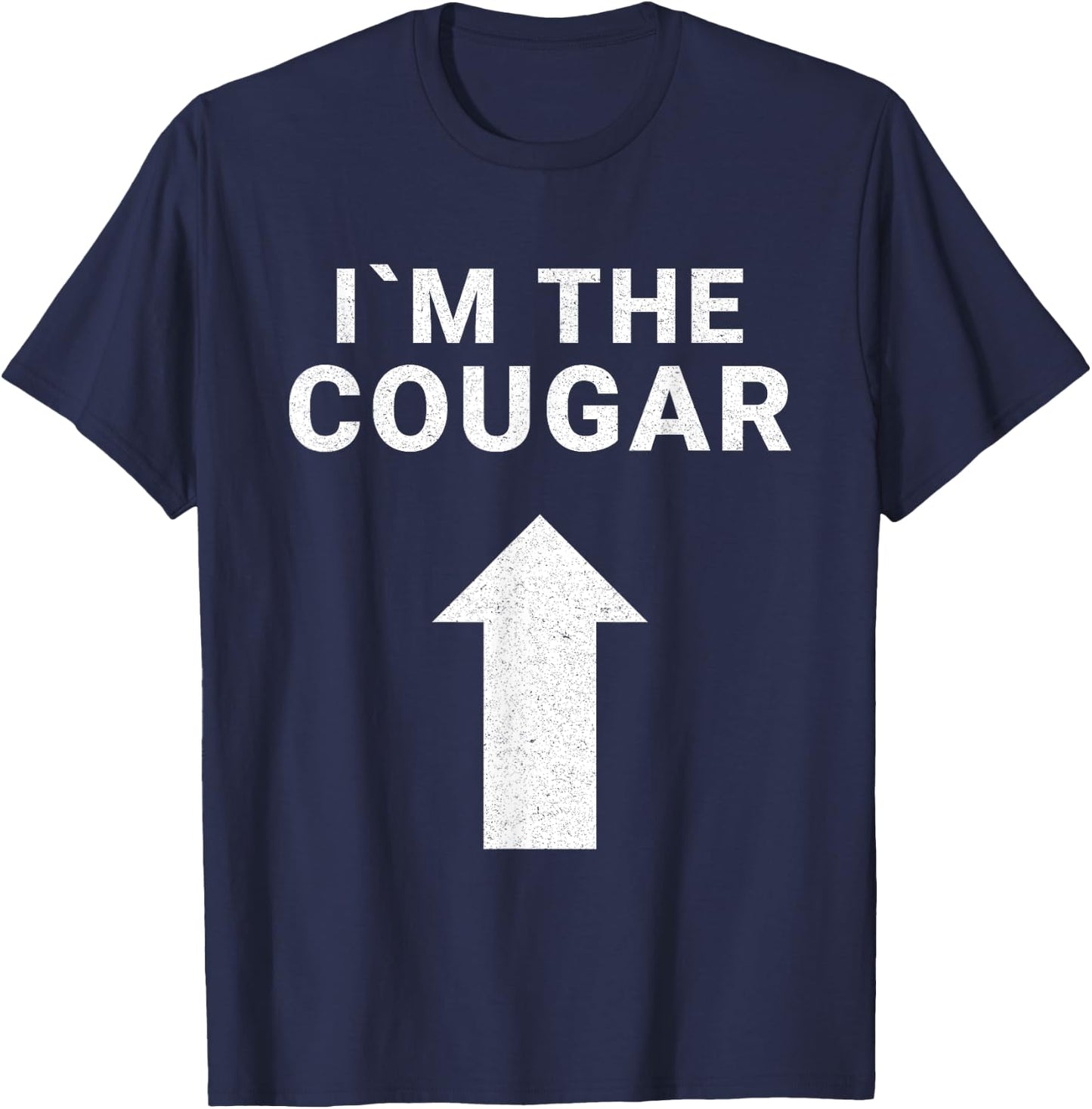I´m with the Cougar Humor Halloween Birthday Gift T-Shirt - T-Shirt | Navy