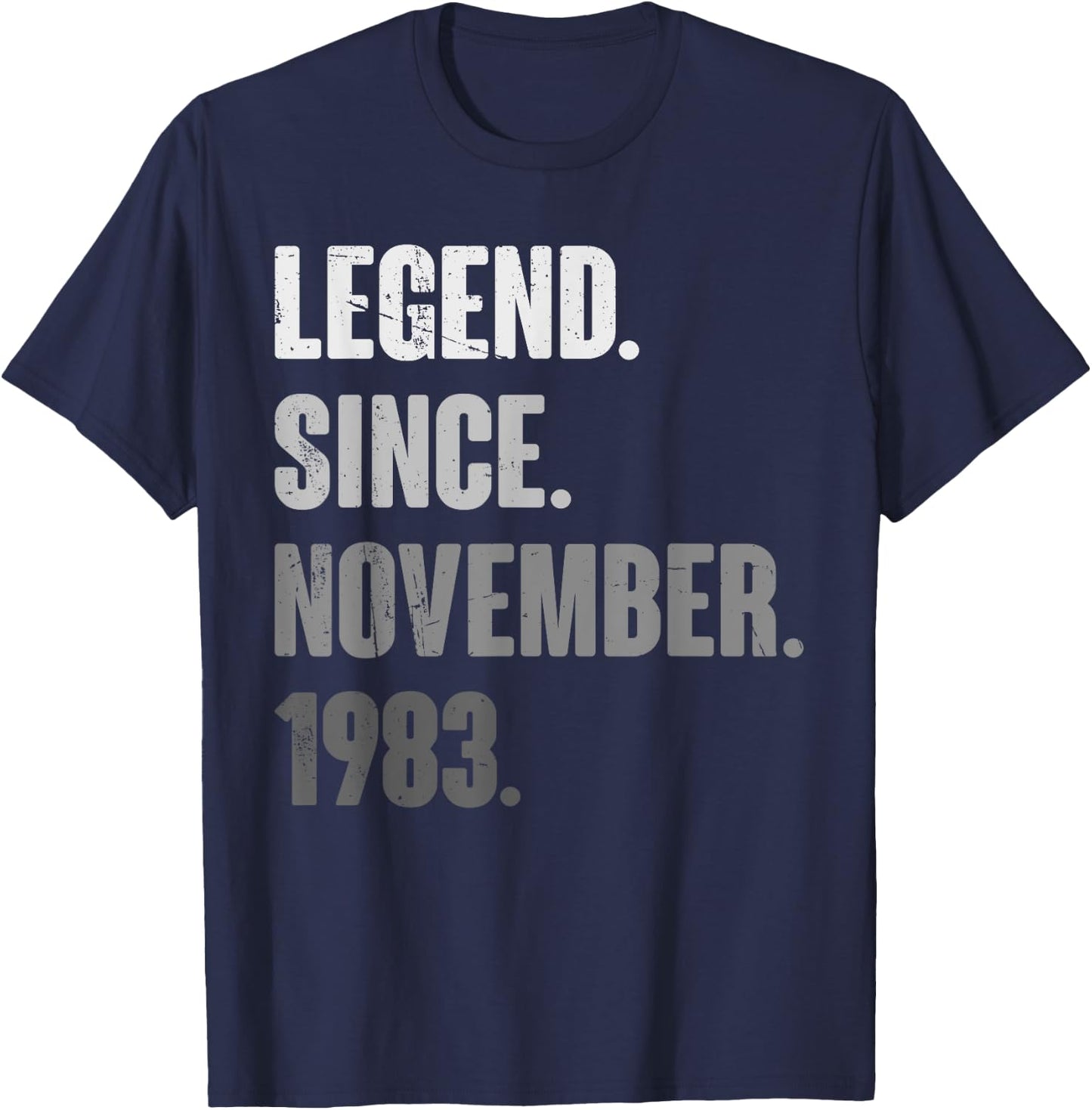 40th Birthday Funny 40 Year Old November 1983 Vintage Retro T-Shirt - T-Shirt | Navy