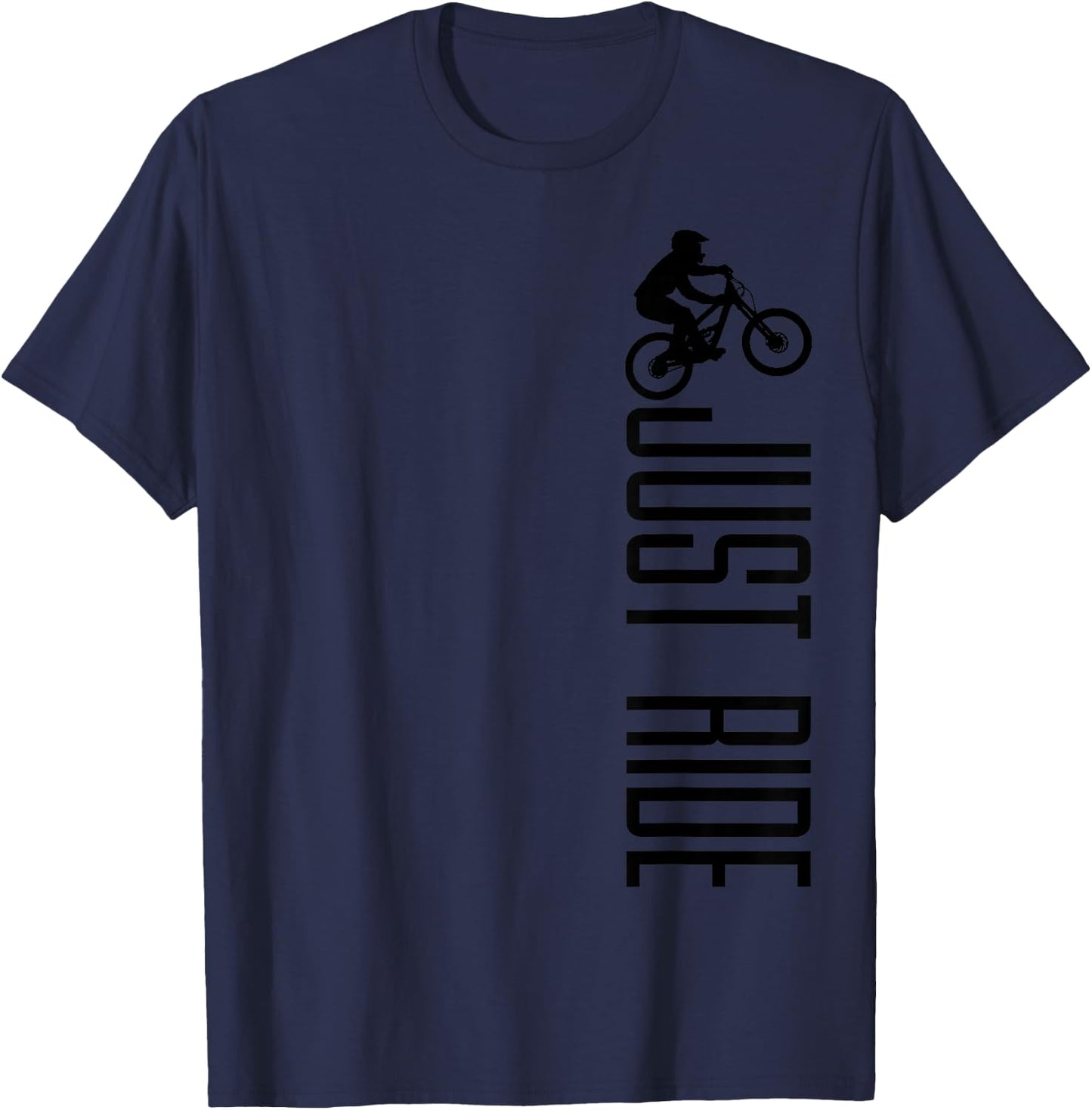 Mountain Bike Just Ride MTB Biking Mountain Biker Gift T-Shirt - T-Shirt | Navy