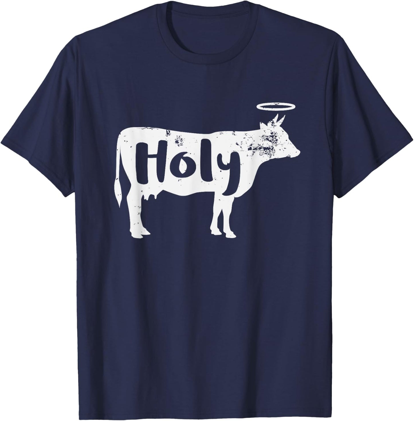 Holy Cow Funny Dairy Farmer Midwest Pride T-Shirt - T-Shirt | Navy