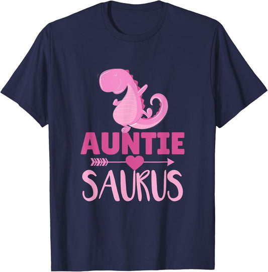 Auntiesaurus Auntie T Rex Dino Familie for Aunt T-Shirt - T-Shirt | Navy