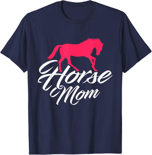 Funny Horse Riding Mom Horseback Riding Horse Mom T-Shirt - T-Shirt | Navy