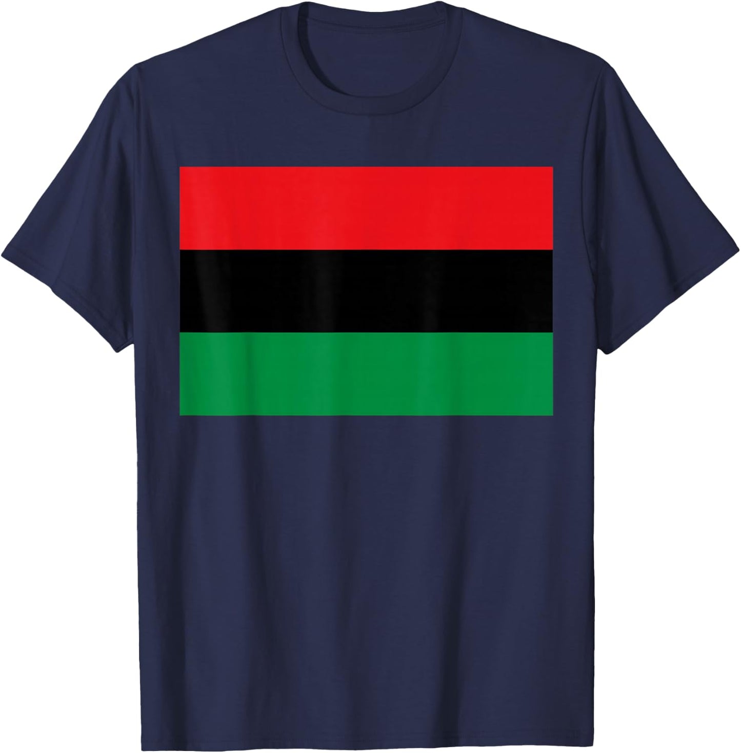 Pan African UNIA Flag Map Continent Black History Month Gift T-Shirt - T-Shirt | Navy