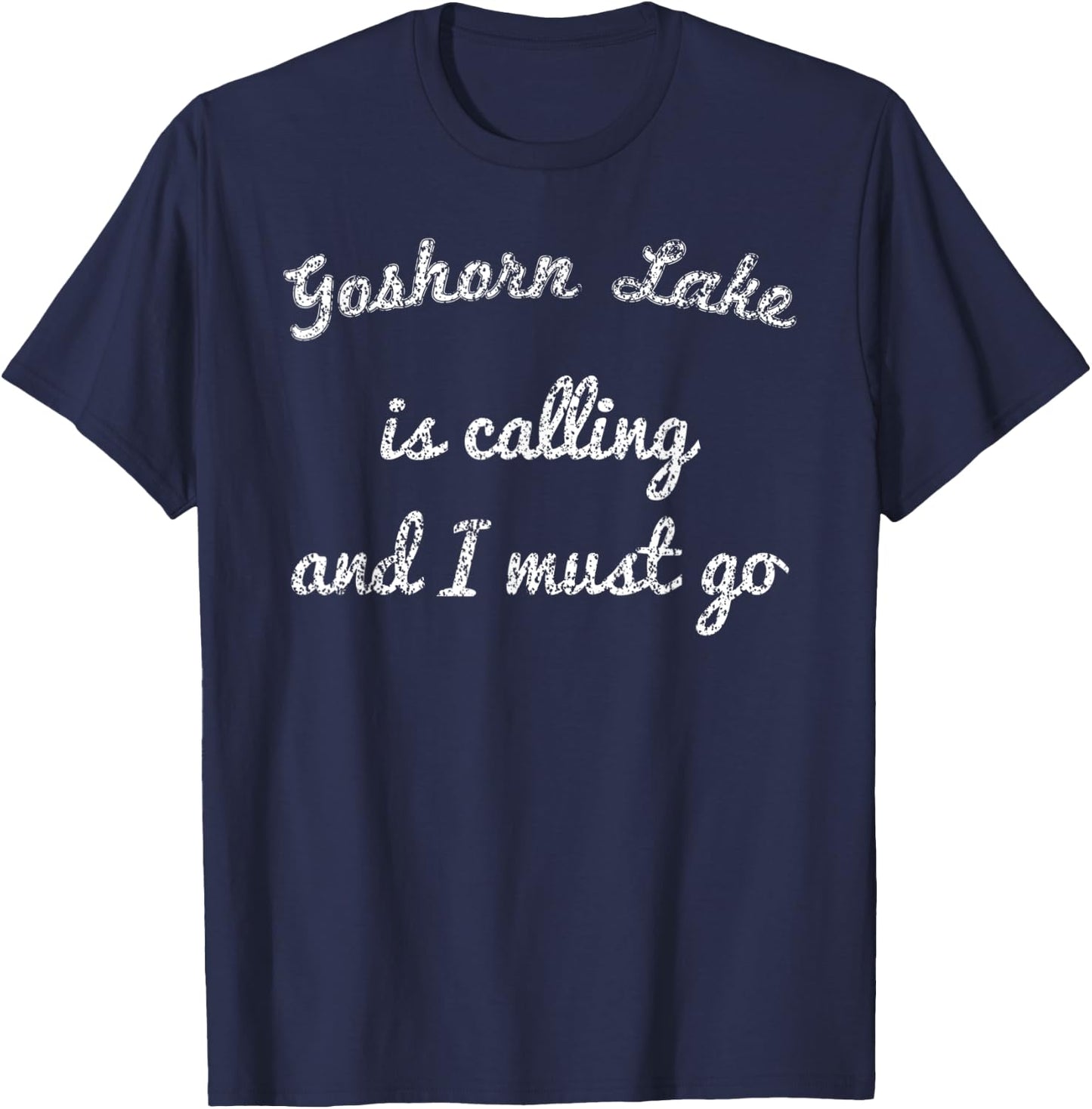 GOSHORN LAKE MICHIGAN Funny Fishing Camping Summer Gift Women Kids T-Shirt - T-Shirt | Navy