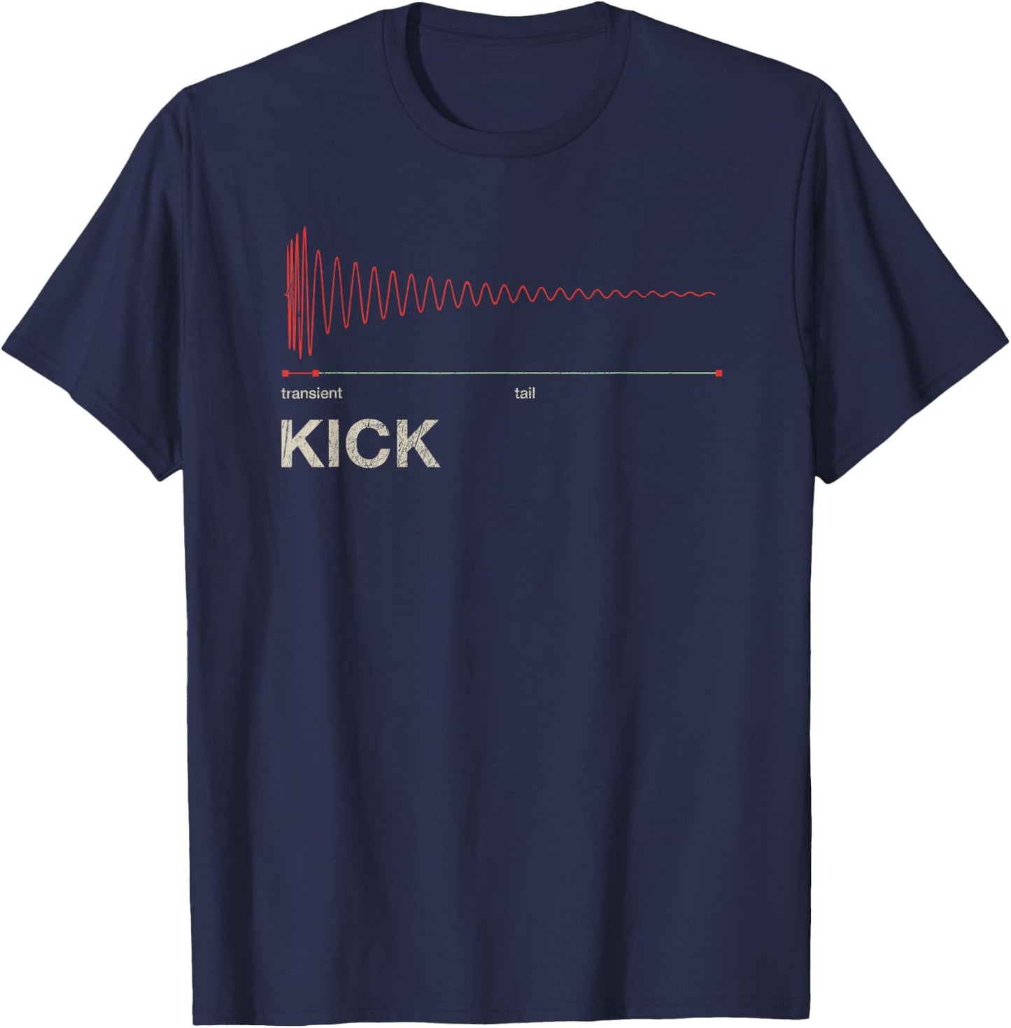 Kick Snare DAW Producer Studio Audio Wave Gear VST Synth T-Shirt - T-Shirt | Navy