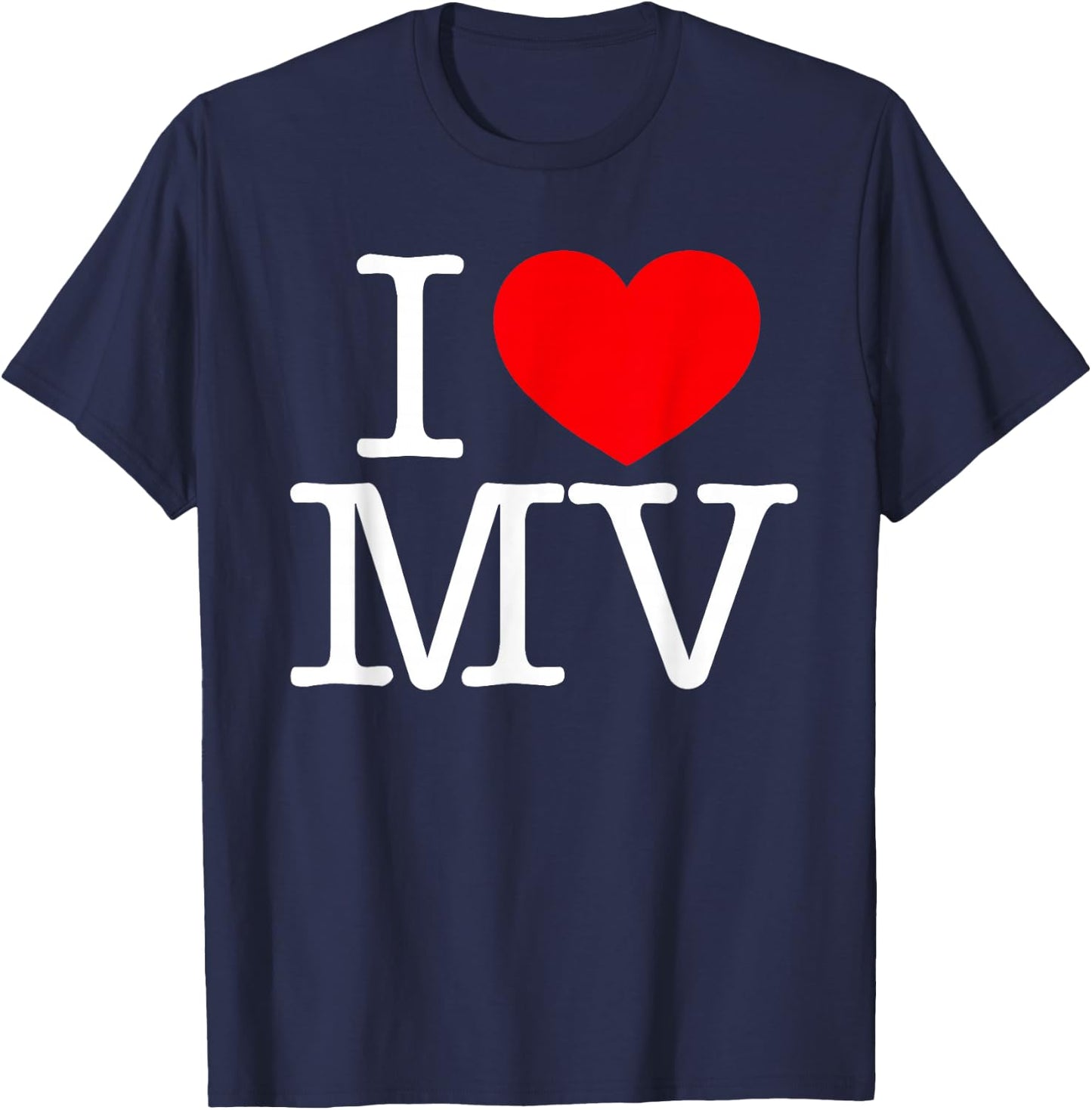 I Love (Heart) MV T-Shirt - T-Shirt | Navy