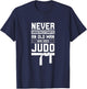 Black Belt Coach Japan Funny MMA Never Underestimate Old Man Judo Fighter Judoka Martial Arts T-Shirt - T-Shirt | Navy