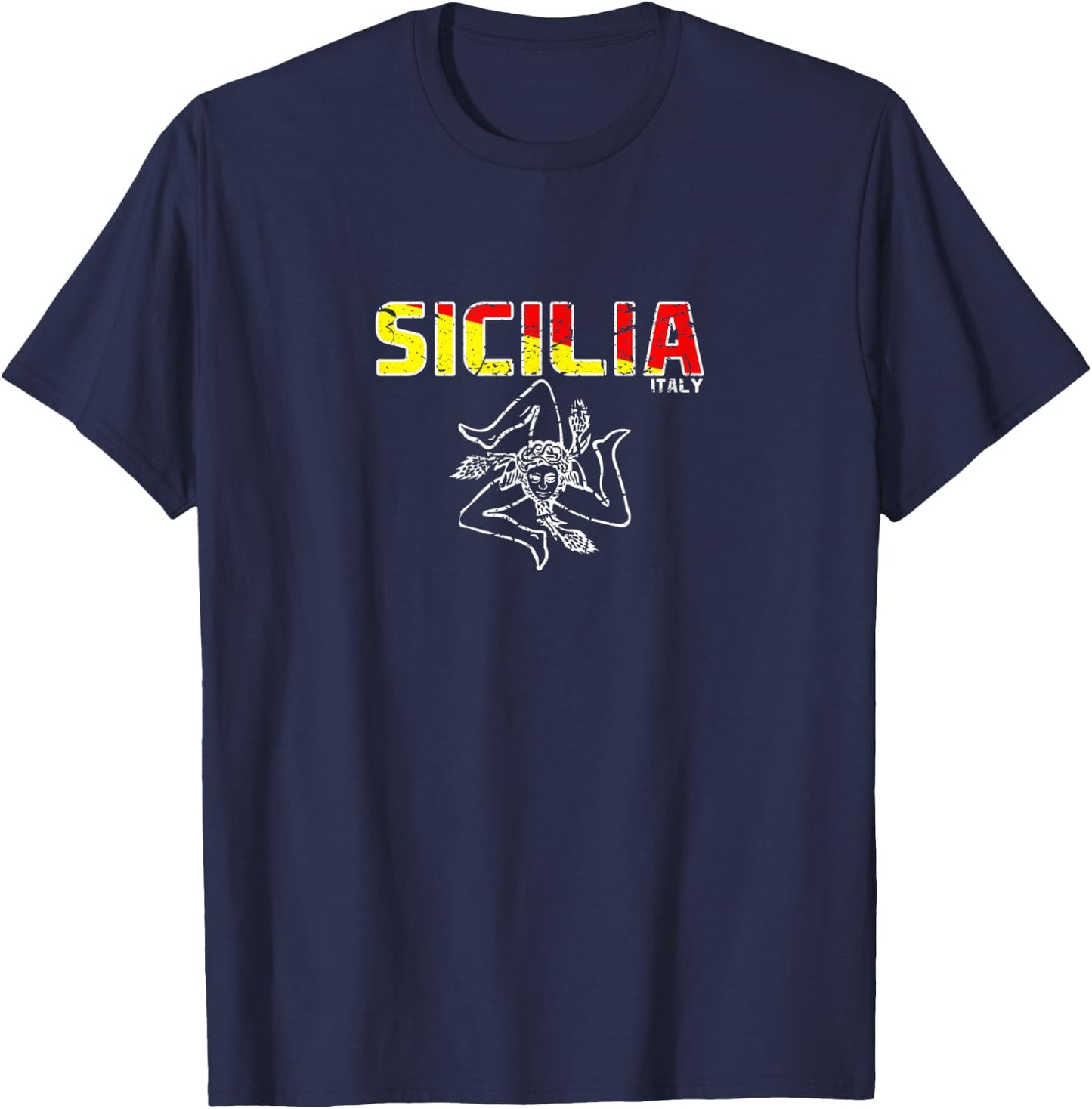 Sicilia Sicilian Sicily Italy Italian T-Shirt - T-Shirt | Navy