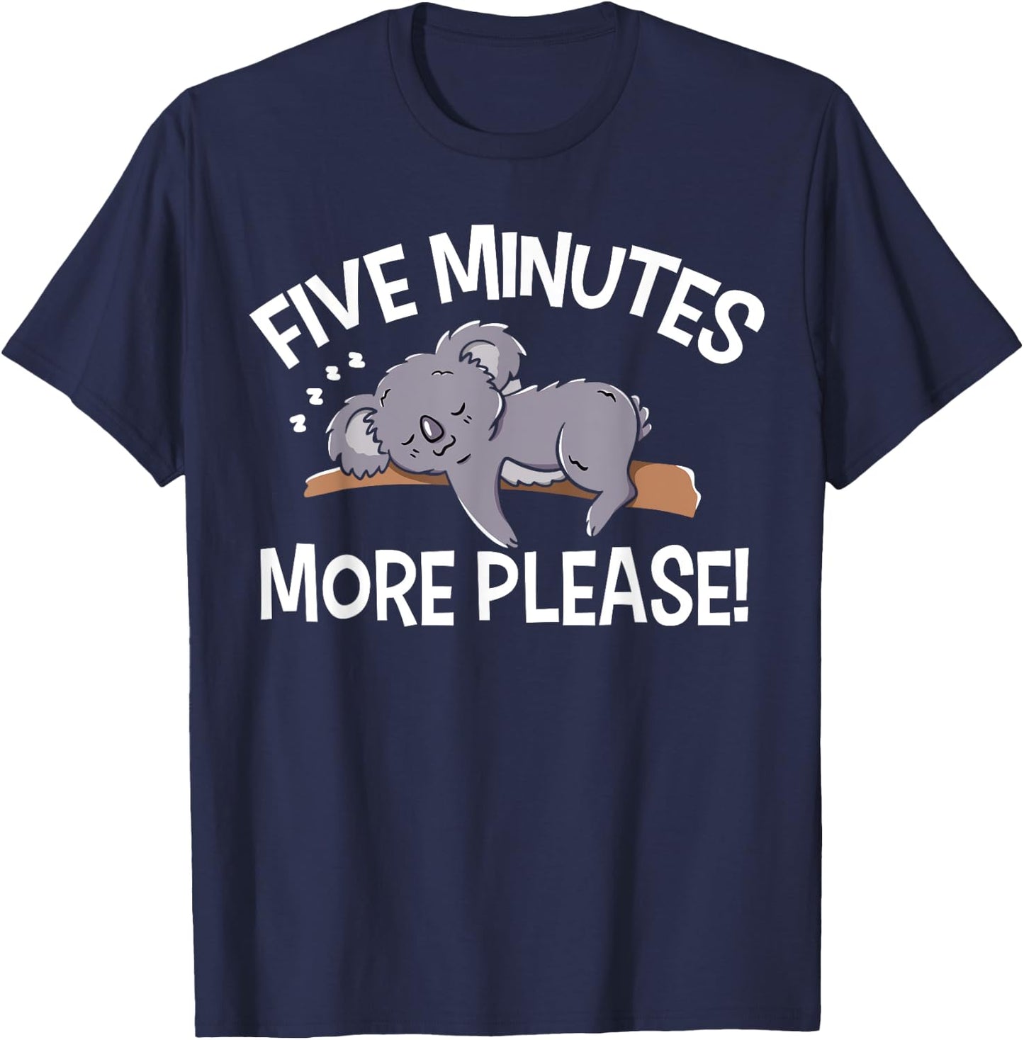 5 Minutes More Sleepy T-Shirt - T-Shirt | Navy