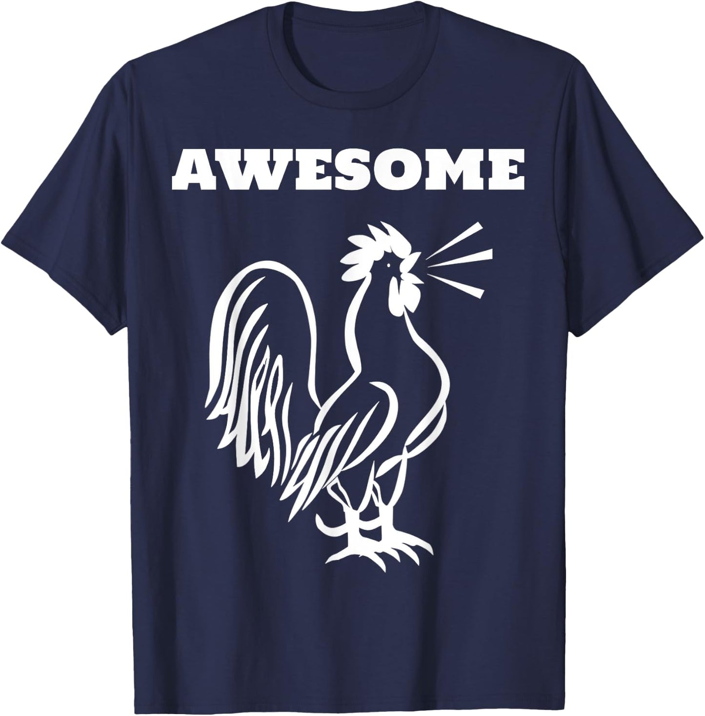 Awesome Cock -Great Rude Obnoxious T-Shirt - T-Shirt | Navy