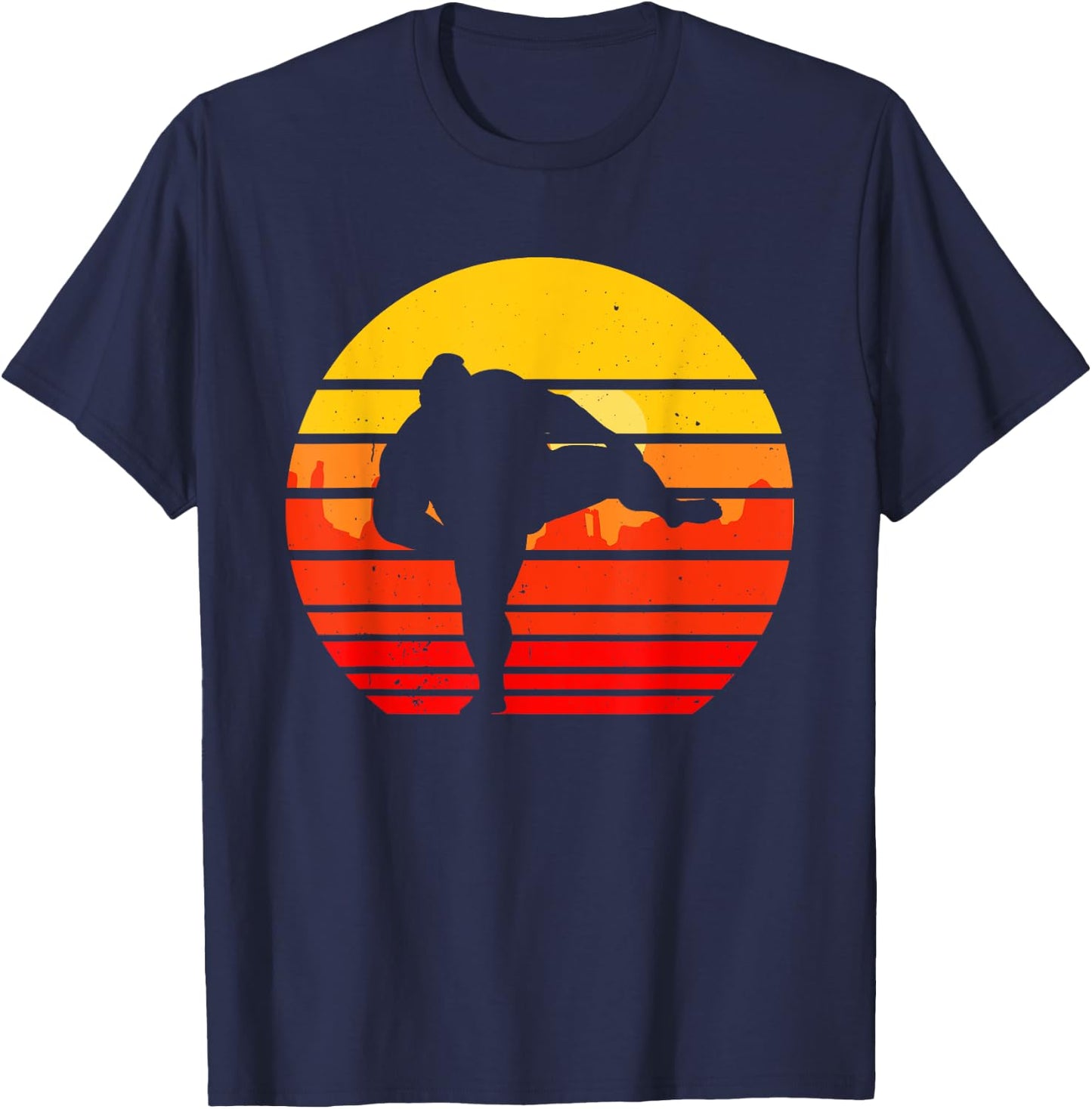 Vintage Sumo Wrestling Japan Japanese Retro Wrestler T-Shirt - T-Shirt | Navy