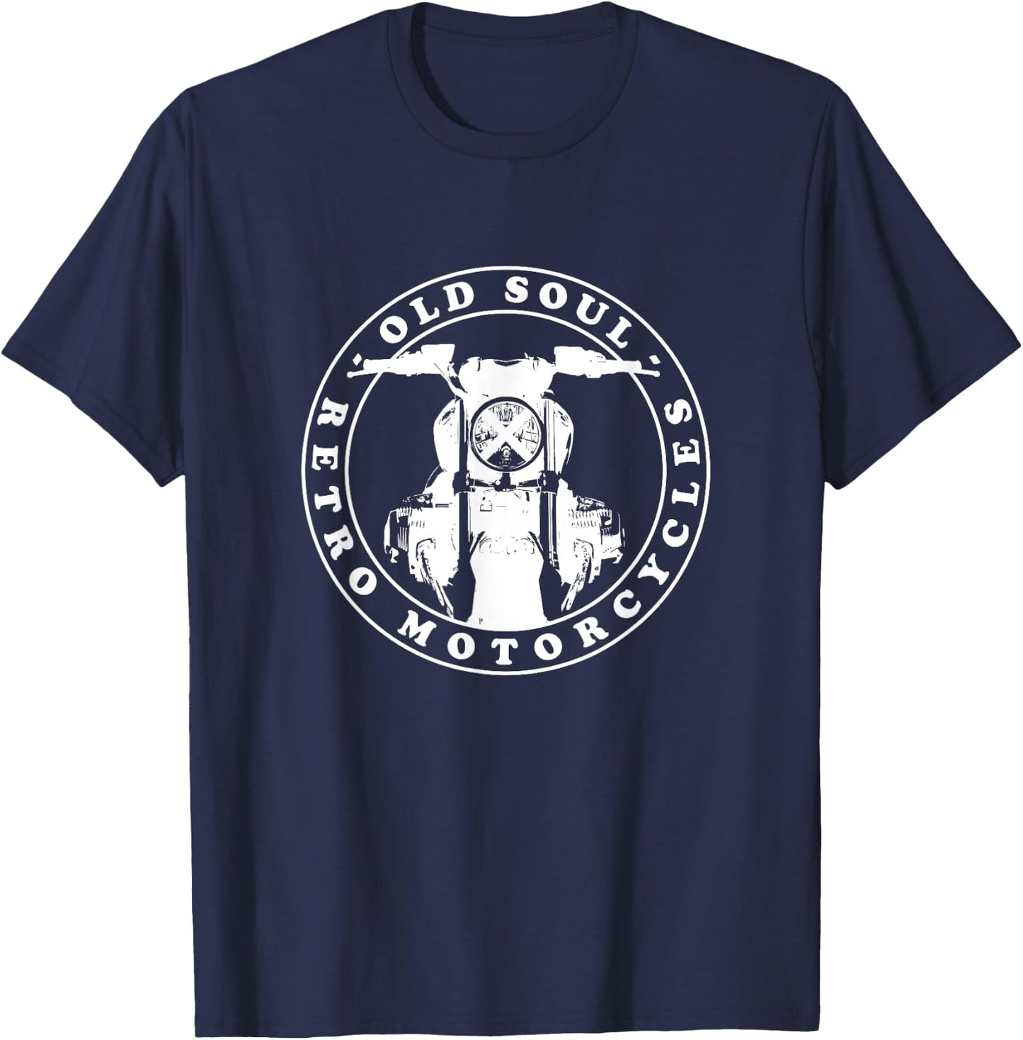 Retro motorcycle - R Ninet Front View with lettering T-Shirt - T-Shirt | Navy