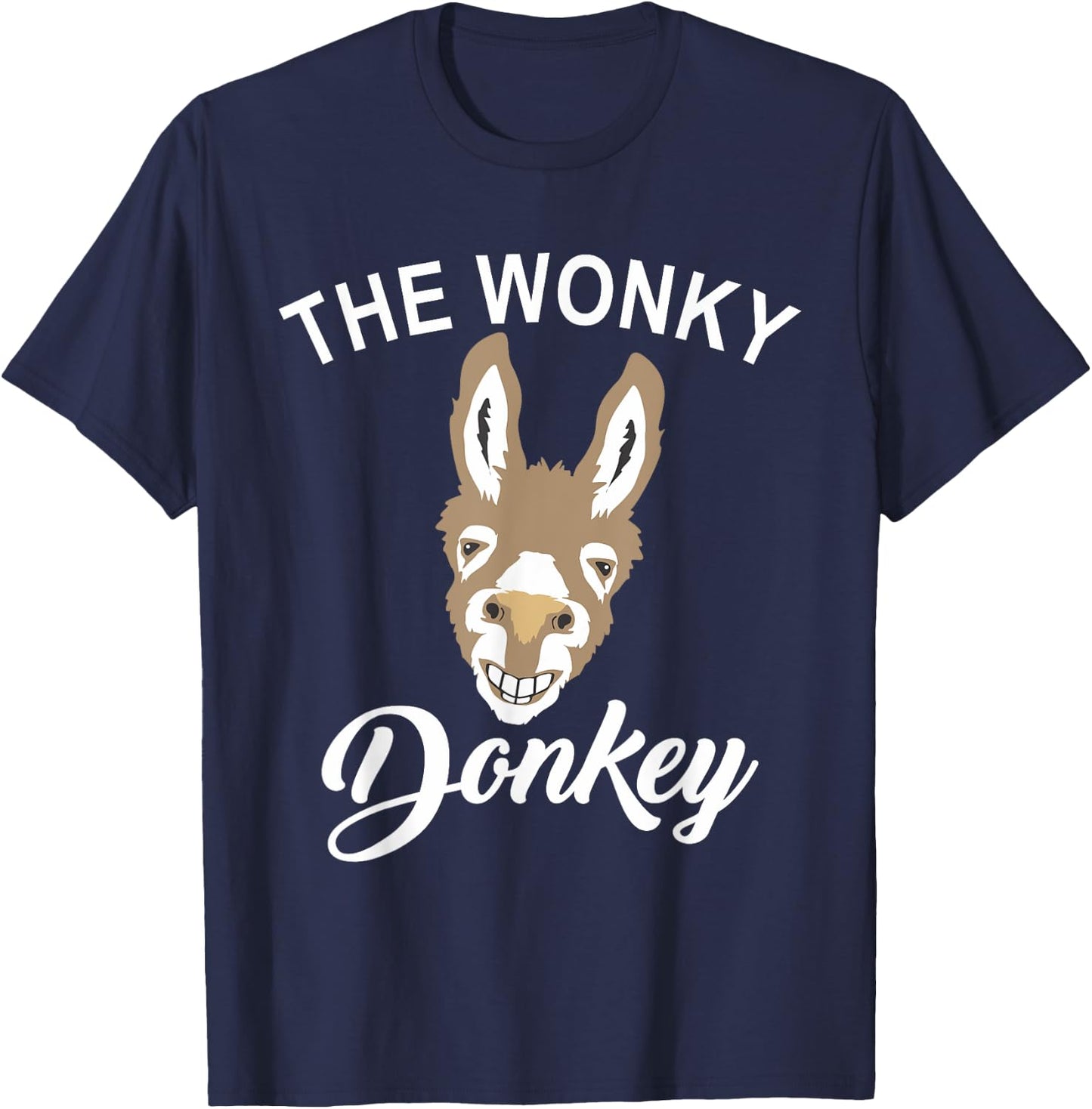 The Wonky Donkey Funny Donkey Lover Farm Animal T-Shirt - T-Shirt | Navy