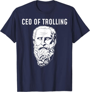 CEO Of Trolling Funny Philosopher Diogenes T-Shirt - T-Shirt | Navy