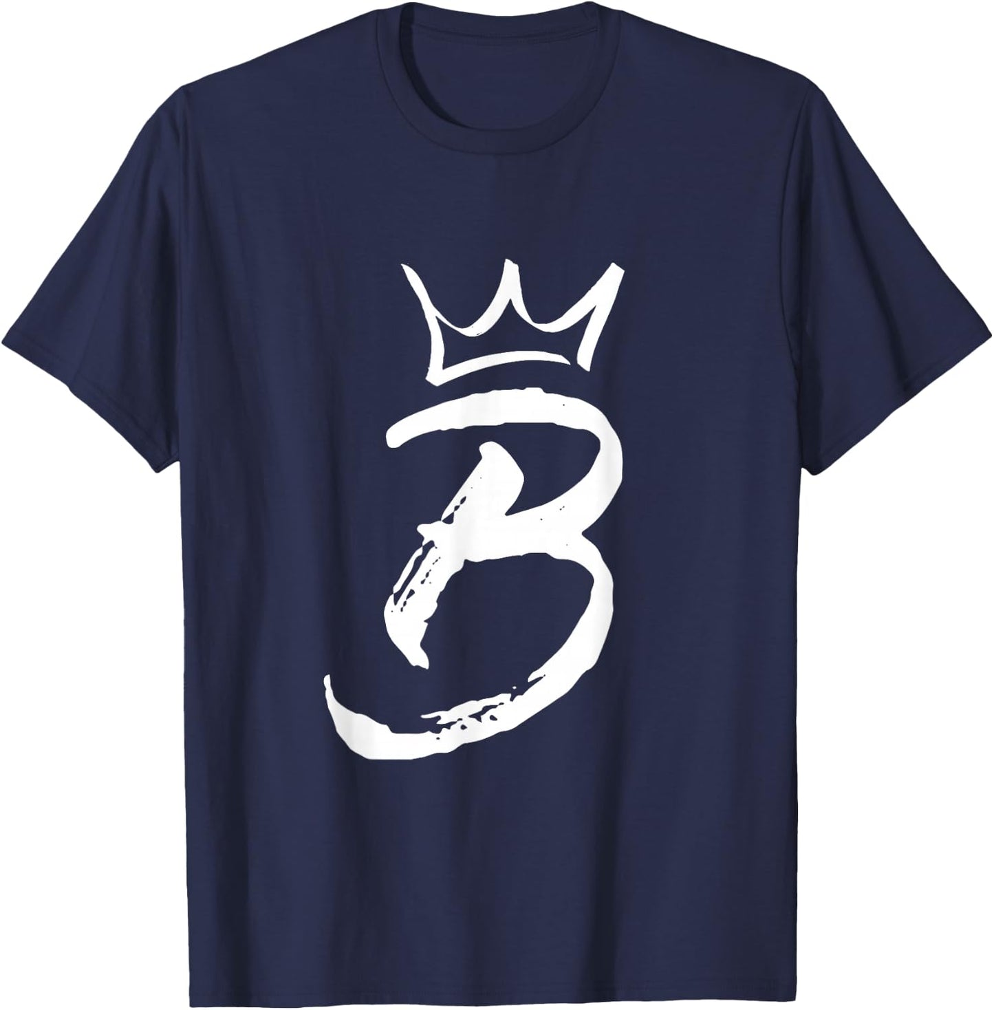 Queen King Letter B - Favorite Letter with Crown Alphabet T-Shirt - T-Shirt | Navy