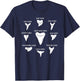 9 Types Of Sharks Teeth Species Biology Life Tooth Collector T-Shirt - T-Shirt | Navy