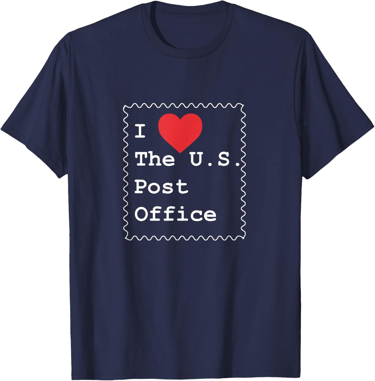 I Heart the US Post Office Love Support Mail-in Voting T-Shirt - T-Shirt | Navy